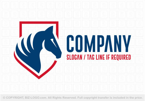 Logo 7659: Horse Shield Logo 2