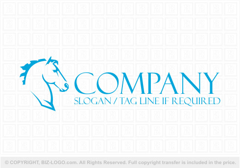 Logo 7664: Blue Equestrian Logo