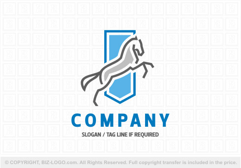 Logo 7669: Prancing Horse and Shield Logo