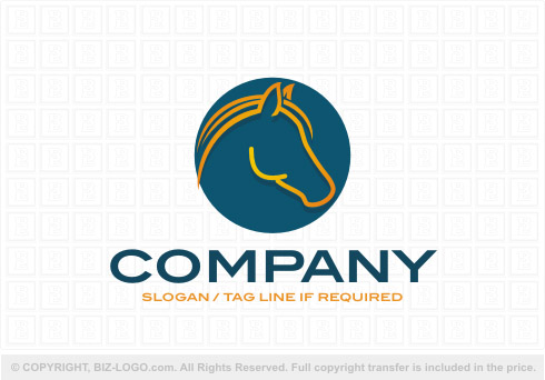 Logo 8332: Horse Head Orange Logo