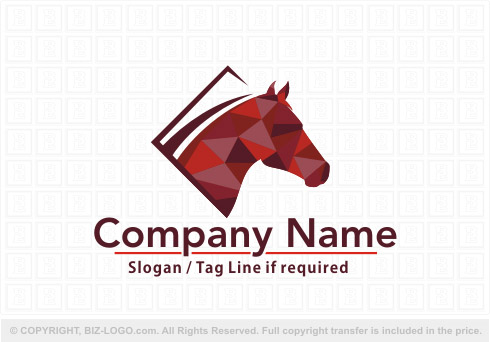 Logo 8336: Mosaic Horse Logo