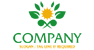 Sunflower and Leaves Logo