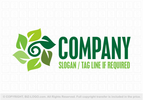 Logo 8138: Spinning Plant Landscape Logo