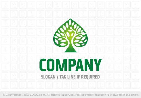 Logo 8131: Spade Tree Landscape Logo