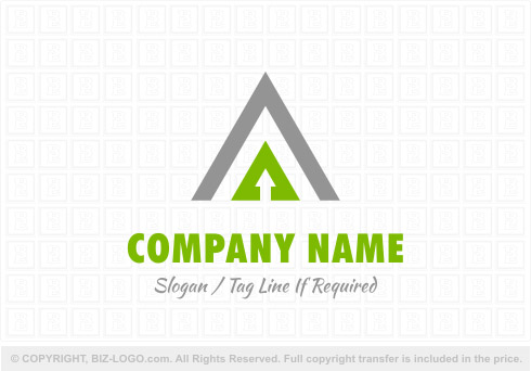 7938: Up Arrow Letter A Logo