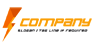 Orange Lightning Bold Logo<br>Watermark will be removed in final logo.