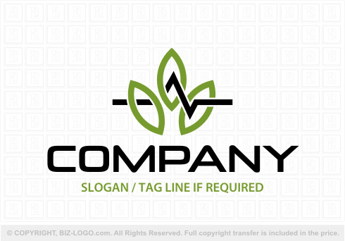 Logo 8400: Plant Shaped Medical Logo