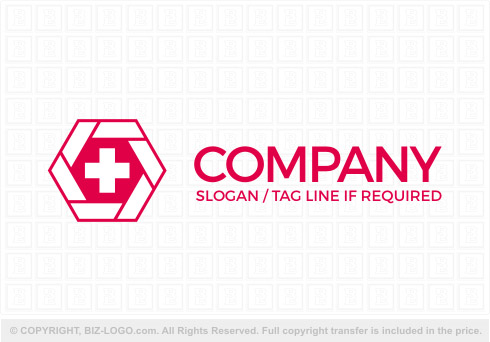Logo 7641: Hexagonal Medical Logo