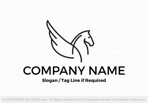 Logo 7995: Simple Pegasus Logo