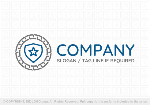 Logo 8280: Blue Star Badge Logo