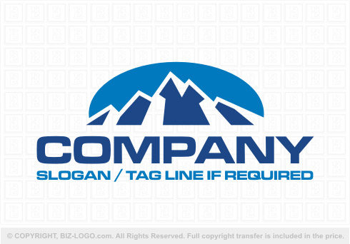 Logo 7815: Blue Mountain and Sky Logo