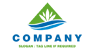 Mountain, River and Plant Logo
