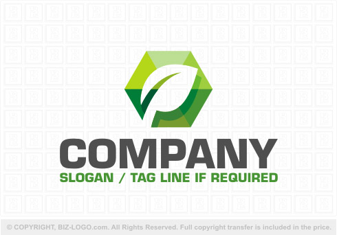 Logo 7975: Hexagon Plant Logo