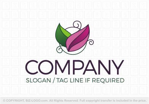 Logo 7494: Decorative Leaves Logo 2