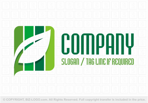 Logo 7486: Leaf Stripes Logo