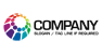 Rainbow Computer Globe Logo