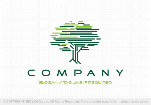 Logo 7880: Oak Tree Lines Logo