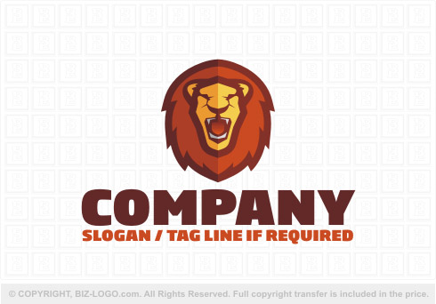 8520: Angry Lion Head Logo