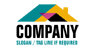 Colorful Roof Construction Logo