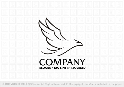 Logo 8440: Silhouette  Eagle Logo