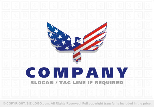 Logo 8442: Bold USA Eagle Logo