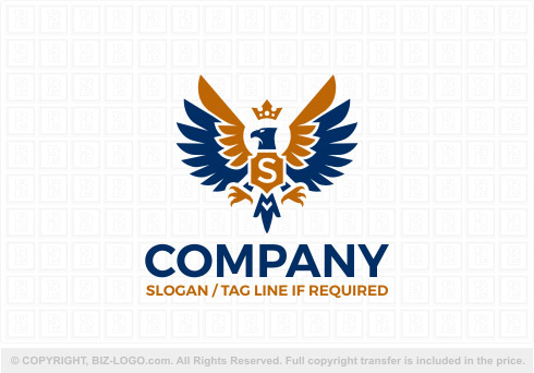 Logo 8446: Stylish Letter S Eagle Logo