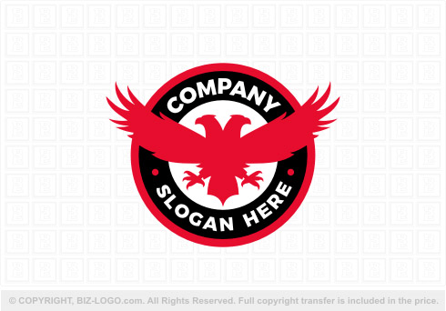 Logo 8447: REd and Black Eagle Logo