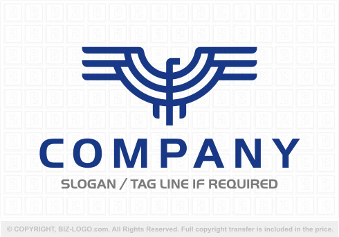 Logo 8607: Catchy Blue Eagle Logo