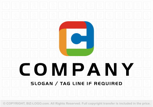 8621: Square Colorful Letter C Logo