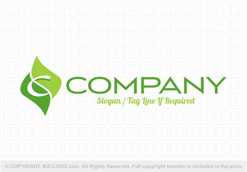 8622: Green Leaf Letter C Logo