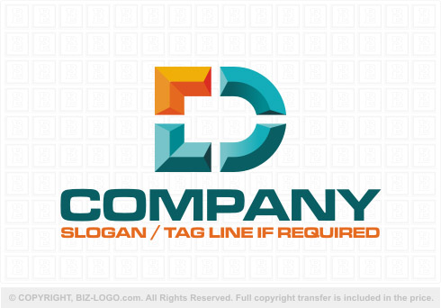 Logo 8465: 3D Letter D Logo