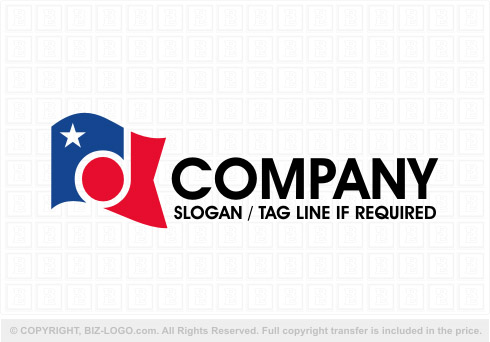 Logo 8471: Flag Letter D Logo