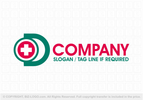 Logo 8473: Green Medical Letter D Logo