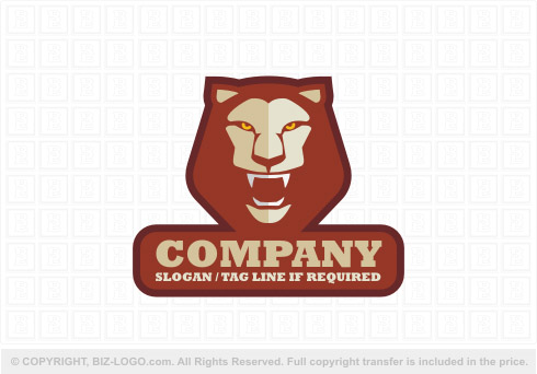 Logo 8527: Brown Lion Head 