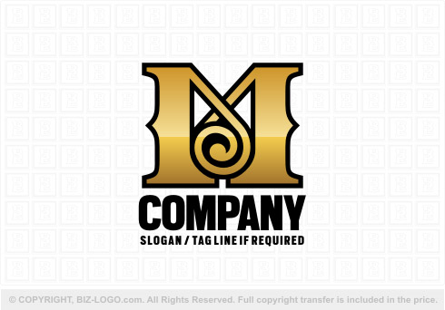 Logo 8675: Decorative Letter M Logo