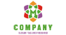 Colorful Flower Letter M Logo
