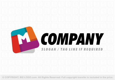 Logo 8664: 3D Cube Letter M Logo