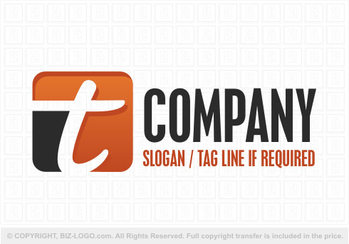 Logo 8629: Square Letter T Logo