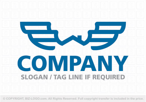 Logo 8690: Blue Wings Construction Logo