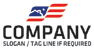 America Flag Construction Logo