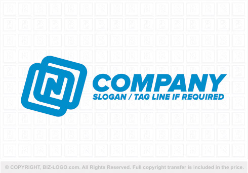 Logo 8712: 3D Box Letter N Logo