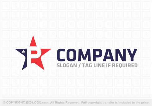 Logo 8731: Star Letter P Logo