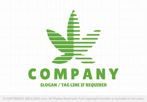 Logo 8830: Striped Leaf Logo