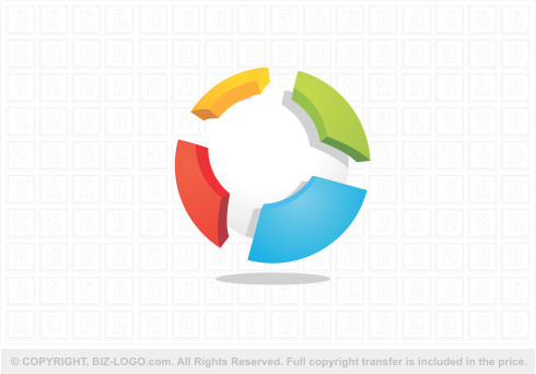 Logo 9342: Interesting Colorful Globe Logo
