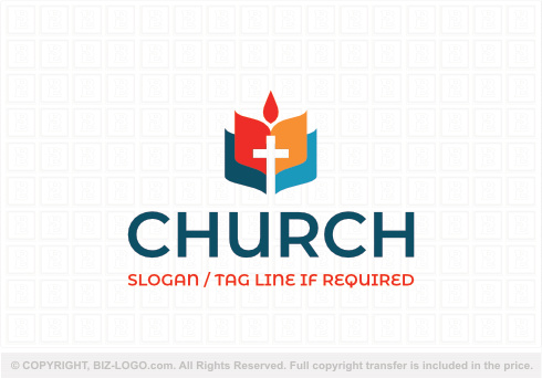 Logo 9010: Colorful Bibile Church Logo