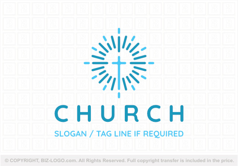 Logo 9009: Sparkling Cross Church Logo