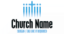Letter I And Cross Church Logo