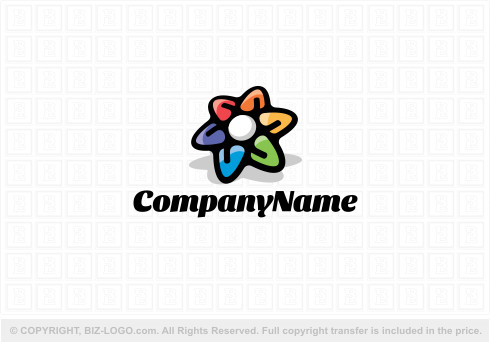 Logo 9411: The Colorful Flower Logo