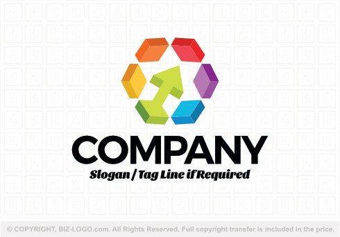 Logo 9232: Colorful 3D Computer Logo