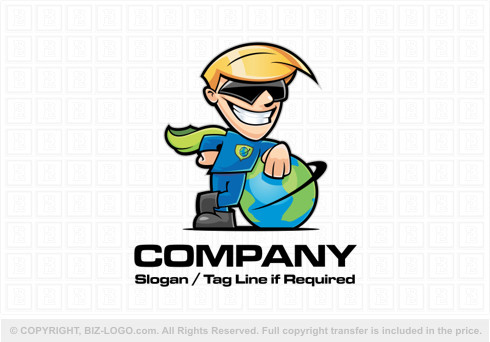 9367: Delivery Guy Logo